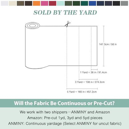 ANMINY 100% Waterproof Fabric Marine Canvas, 58" W 600D, 20 Yards Aqua - color: Aqua, size: 20 Yards