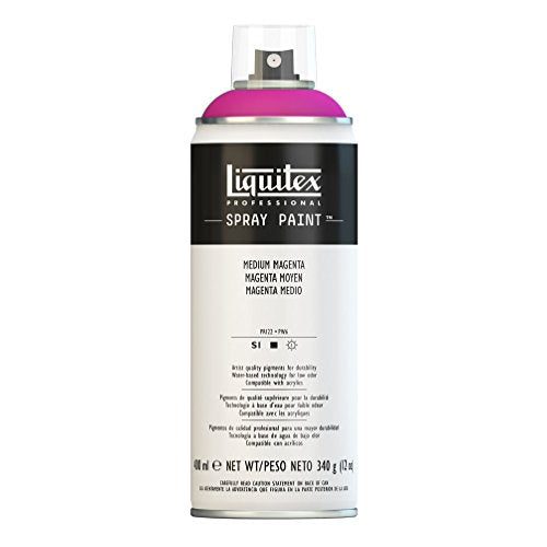 Liquitex Professional Spray Paint, 12-oz (400ml), Medium Magenta - color: Medium Magenta, size: 12 Ounce (Pack of 1)