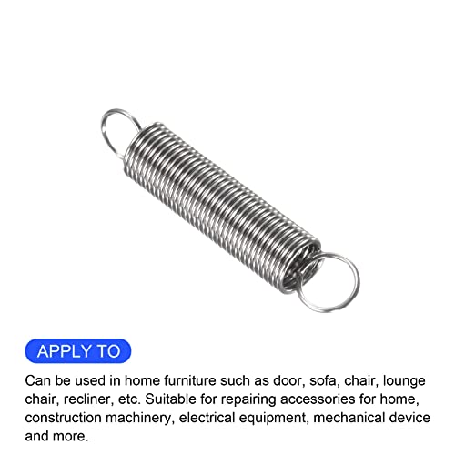METALLIXITY Extension Spring (0.8x8x35mm/0.04"x0.32"x1.38") 5Pcs, 304 Stainless Steel Tension Spring Wire - for Home Repair Construction Machinery - size: 0.04"x0.32"x1.38"