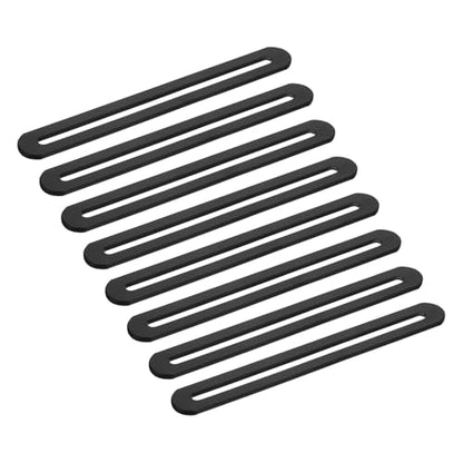 uxcell 8Pcs Adjustable Flat Mending Plate Support with Slot, 6.1 x 0.75 Inch Stainless Steel Slotted Straight Brace Brackets for Wooden Furniture, Black - size: 6.1 x 0.75 Inch