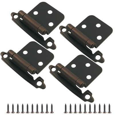 4-Pack (2 Pair) Antique Copper Cabinet Hinges - color: Antique Copper