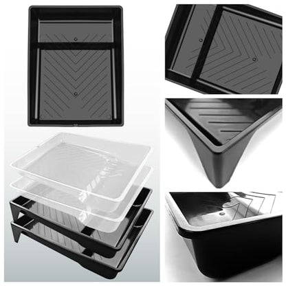 Great Andrew 4-Pack 9-Inch Paint Tray Liners, 2 Paint Trays with 2 Liners - size: 4 Pack, 9 Inch