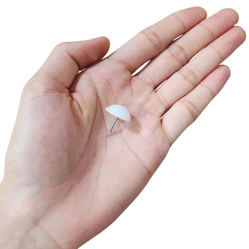 uxcell Furniture Feet Nail Plastic Glide Nails Chair Table Leg Protector Pads 16mm Dia White 5pcs