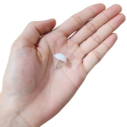 uxcell Furniture Feet Nail Plastic Glide Nails Chair Table Leg Protector Pads 16mm Dia White 5pcs