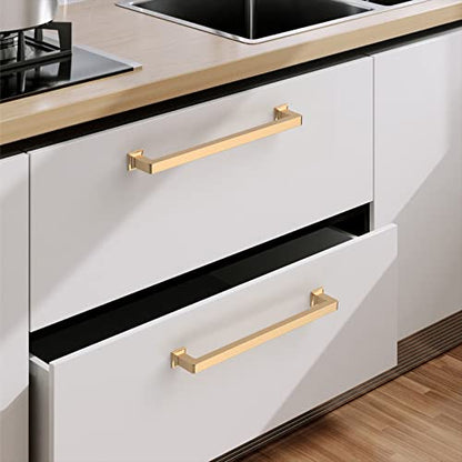 9BUILD 10 Pack 6.25 Inch Champagne Bronze Cabinet Handles,Kitchen Hardware - color: Champagne Bronze, size: 6.25"/160MM Hole Center