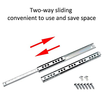 ETOPARS 5 Pairs 16" Heavy Duty 17mm Drawer Runners Slide Ball Bearing - size: 16" / 406mm
