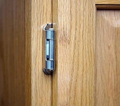 DecoBasics 1/2" Overlay Full Wrap Cabinet Hinges for Kitchen (5 Pair /10 Pcs) -Satin Brushed Nickel Full Wrap Around Self Closing Cabinet Hinges - style: 5 Pairs Pack /10 Pcs