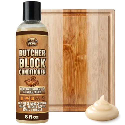 Cutting Board Conditioner, Food Grade Mineral Oil & Beeswax, Charcuterie - size: 8 Fl Oz (Pack of 1)