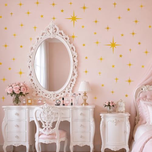 120 Pcs Glitter Gold Star Wall Decals - style: Glitter Gold Star
