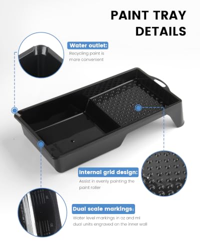 Voomey 4 Inch Paint Tray Set - Mini Paint Roller Kit & Frame - style: Economical 4 Inch Paint Roller Kit
