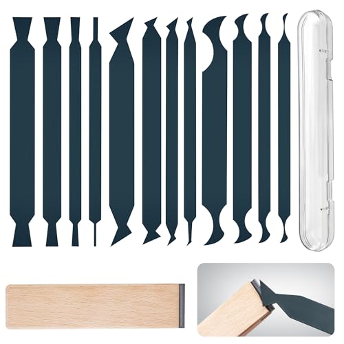 14 Pcs Cabinet Scraper Cards and Cabinet Scraper Burnisher