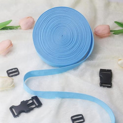 Turquoise 1 inch Webbing Strap Kit for DIY Crafts-Backpacks-20yds - color: Turquoise