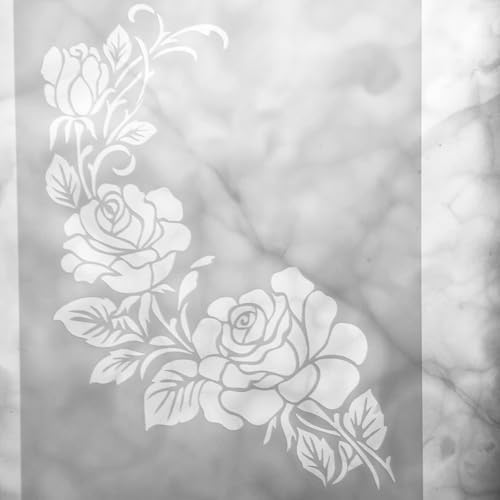 TIAMECH A4 Reusable Flower Stencil for Painting - style: Rose