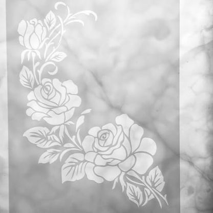TIAMECH A4 Reusable Flower Stencil for Painting - style: Rose