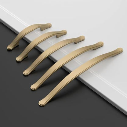 Amerdeco 10 Pack Champagne Bronze Cabinet Pulls 3.75 Inch(96mm) Hole Center Drawer Pulls Cabinet Hardware Kitchen Cabinet Handles for Bathroom ZH0068 - color: Champagne Bronze, size: 3.75"/96MM Hole Center