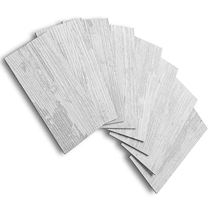 AULIGET 100 Piece Peel and Stick Backsplash PVC Tile, 3 Inch x 6 Inch White Birch Stick on Wall Tiles for Backsplash Kitchen, Bathroom, Laundry Room, Camper, Fireplace - color: White Birch