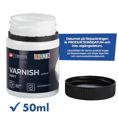 Decola 50ml Matt Acrylic Varnish Protects UV Dust Yellowing
