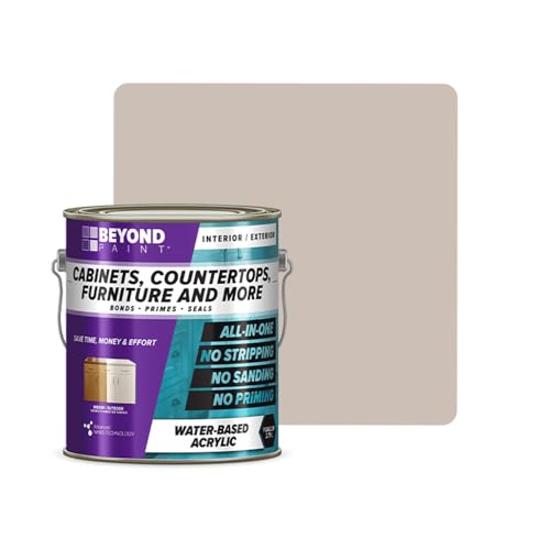 Beyond Paint All-in-One Refinishing Paint, No Sanding, Matte Finish for Cabinets, Countertops, Furniture and Doors, 1 Gallon, Sand - color: Sand