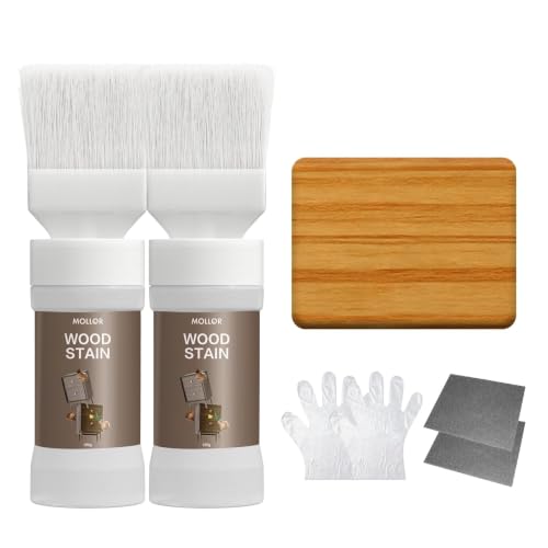 Wood Stain and Sealer, Built‑in Brush, Brown Walnut, 2 Pack, 10.6 Oz - color: Brown Walnut, size: 2 Pack