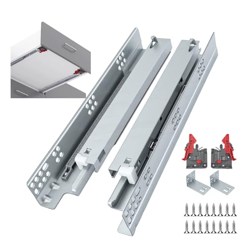 homdiy 21 Inch Undermount Soft Close Drawer Slides Hidden Rails 1 Pair - size: 21 Inch