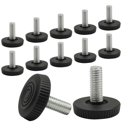 12 Pack M6 Threaded Adjustable Furniture Leveling Feet, Screw-in - size: M6