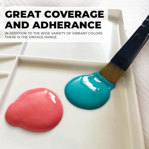 6-Piece Chalk Paint Kit - Premium Water-Based Matte Finish Paint for Furniture Restoration and Craft Projects - Fast Drying and Non-Toxic (100ml/3.3oz.)