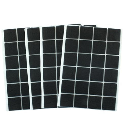 Bivethoi 192pcs Self-Stick Square Felt Furniture Pads, 1" x 1", Black - size: 1" Square 192 pcs