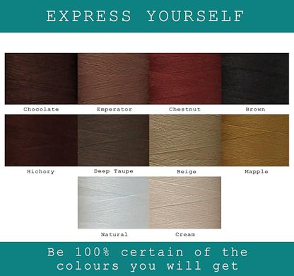 BlesSew Sewing Thread in Brown Color Tones - 10 Spools of Polyester Thread for Sewing Machine for Beginners, Hand Stitching & Quilting - 1000 yds Per Spool - color: Brown-Khaki-Neutral