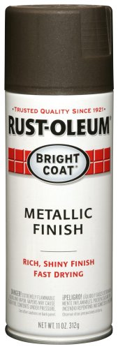 Rust-Oleum Stops Rust Bright Coat Metallic Spray Paint, Dark Bronze - color: Dark Bronze, size: 11 Ounce (Pack of 1)