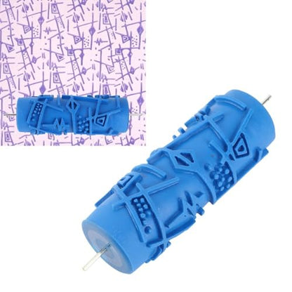 5-Inch Rubber Pattern Paint Roller, Flower Pattern ZZ0077 - color: 056Y