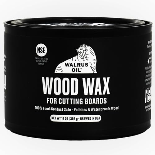 Walrus Oil - Wood Wax, 14 oz Jar, FDA Food-Contact Safe, Cutting Board Wax and Board Cream