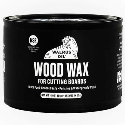 Walrus Oil - Wood Wax, 14 oz Jar, FDA Food-Contact Safe, Cutting Board Wax and Board Cream