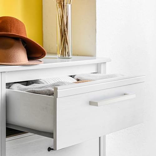 Ravinte White Square Cabinet Handles Drawer Pulls,5 Inch,5 Pack - color: White