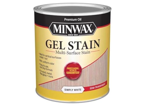 Minwax Semi-Transparent Simply White Oil-Based Gel Stain 1 qt