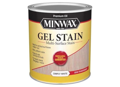 Minwax Semi-Transparent Simply White Oil-Based Gel Stain 1 qt