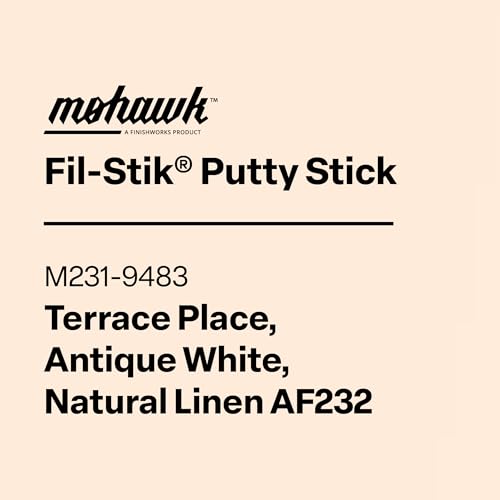 Mohawk Fil-Stik, Wax Putty Stick for Wood Repair, Terrace Place, Antique White, Natural Linen, M231-9483, 1 Count - color: Terrace Place-antique White