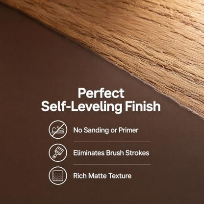 Wood Furniture Paint, Chocolate Brown, 32 fl oz - color: Chocolate Brown, size: 32 Fl Oz (Pack of 1)