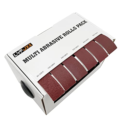 Emery Cloth Roll, 6M, 6 Grits Assorted Sand Paper - size: 6rolls 6m