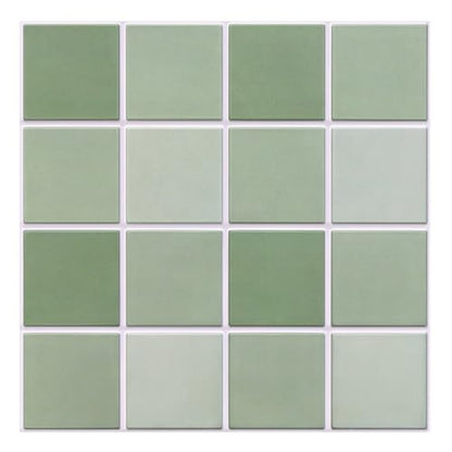 Commomy Matte 3D Peel and Stick Backsplash,Sage Green,10 Pcs 11.8"x11.8" - color: Gradient Sage Green