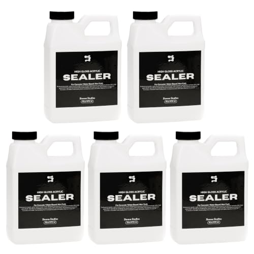 Acrylic Sealer for Concrete & Cement Crafts – High Gloss, Non-Toxic, Water Resistant – Compatible with Jesmonite – 80z - style: 80oz - High Gloss
