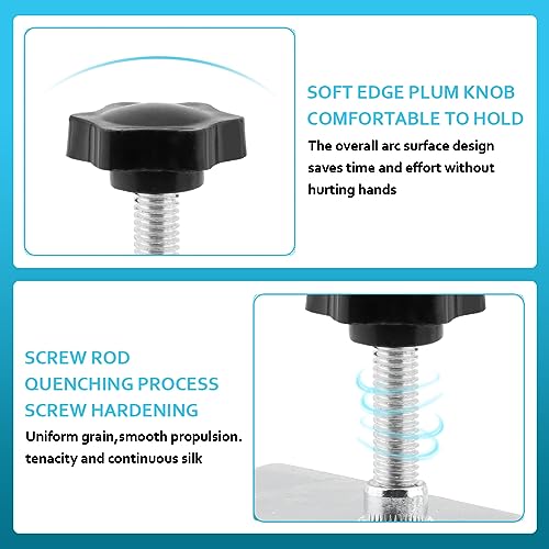 Cabinet Drawer Installation Clamps, 2PCS C Clamps Drawer Fixing Clip with Silicone Protect Pad, Woodworking Cabinet Hardware Jig for Door Front Knobs, Pulls Handles Install(2pcs)
