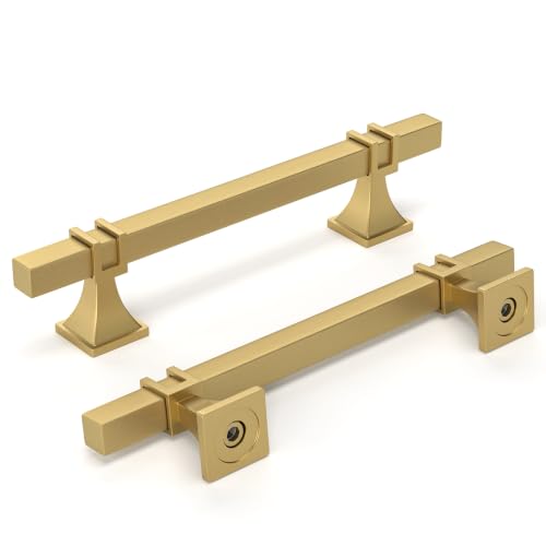 homdiy Gold Cabinet Pulls 4 Inch Brushed Gold Cabinet Pulls 24 Pack - color: Matte Gold, size: 4 Inch(102mm) Hole Centers