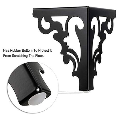 OwnMy 4PCS Metal Furniture Legs Feet, Modern Sofa Cabinet Legs for Repairs - color: Black
