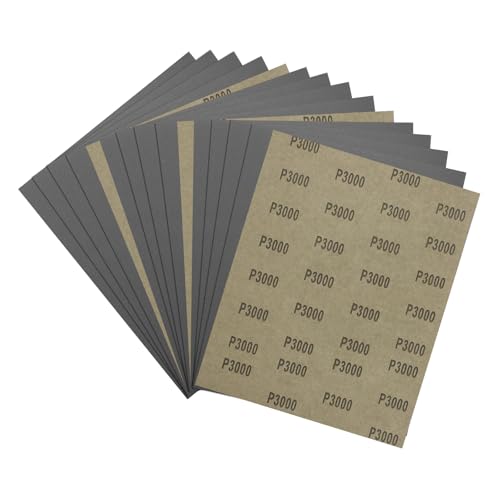 15Pcs Sand Papers 9x11In 3000 Grit Sandpaper Sheets Silicon Carbide - size: 3000 Grit