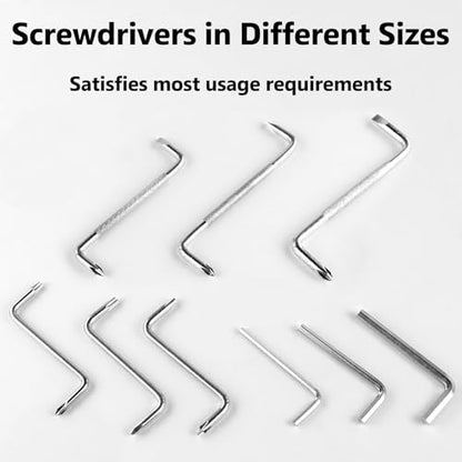9 PCS Offset Screwdriver Set, Dual-Head Screwdrivers & Hex Wrenches