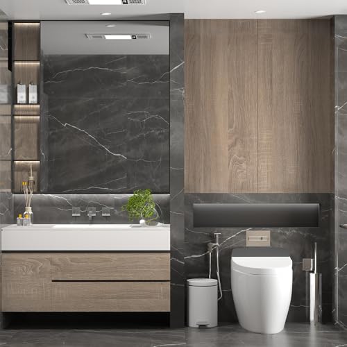 JSEVEM 48"×354" Light Brown Wood Grain Wallpaper Peel and Stick Wooden Contact Paper Waterproof Thick Vinyl Wrap Self-Adhesive Textured Stickers for Countertops Bedroom Kitchen - color: Beige Grey, size: 48" x 354"