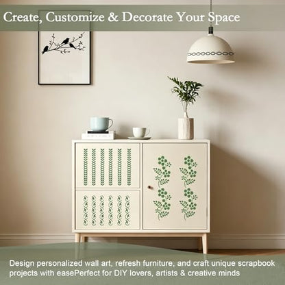 20-Piece Reusable Stencils for Painting – Elegant Lace & Bird Designs, Large Wall & Wood Stencils for DIY Crafts, Canvas, Furniture & Home Decor