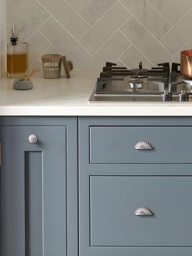 Brushed Nickel Cabinet Cup Pulls 2.5" Hole Center 5 Pack Silver Drawer Pulls Kitchen Hardware Cabinet Handles Dresser Handles - color: Brushed Nickel, size: 2.5"(64mm) Hole Center