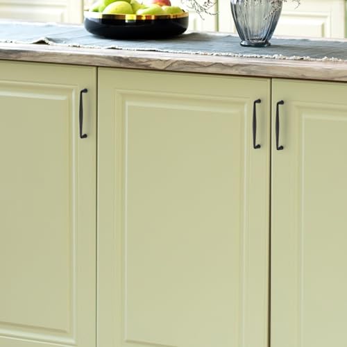 Ravinte Matte Black Cabinet Handles Solid Handles,5 Inch,10 Pack - color: Matte Black, size: 5 Inches Hole Center