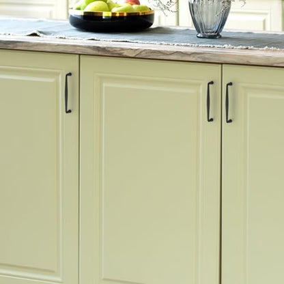 Ravinte Matte Black Cabinet Handles Solid Handles,5 Inch,10 Pack - color: Matte Black, size: 5 Inches Hole Center